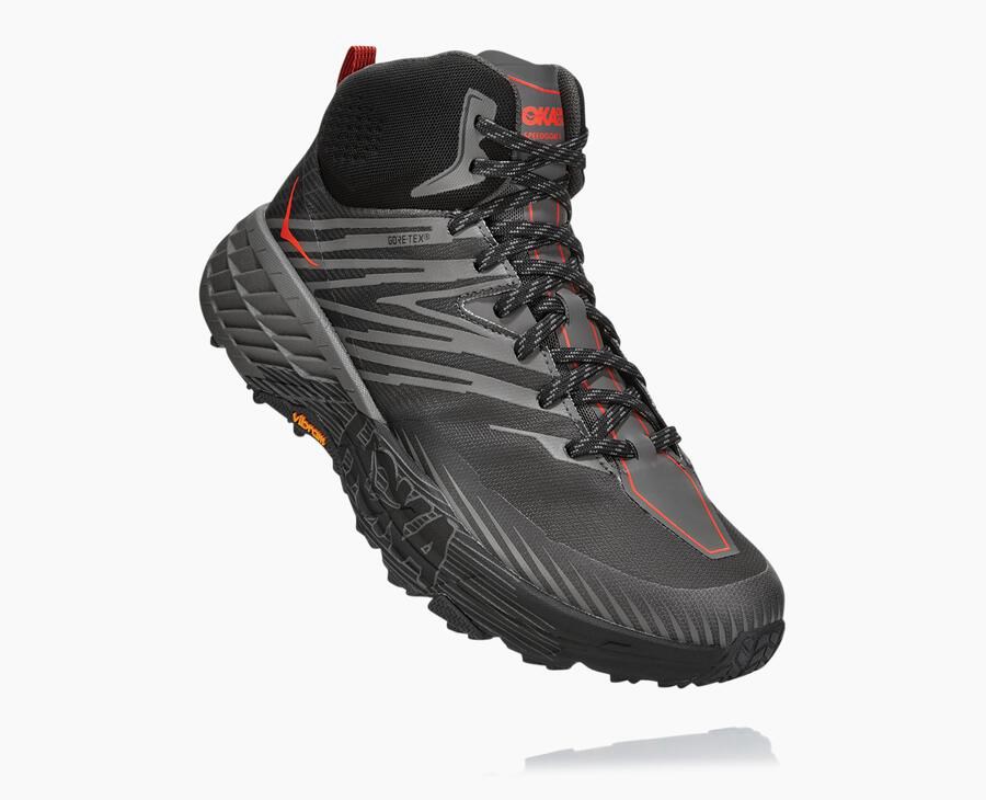 Hoka One One Trailsko Herre - Speedgoat Mid Gore-Tex 2 - Sort - 129376UIL